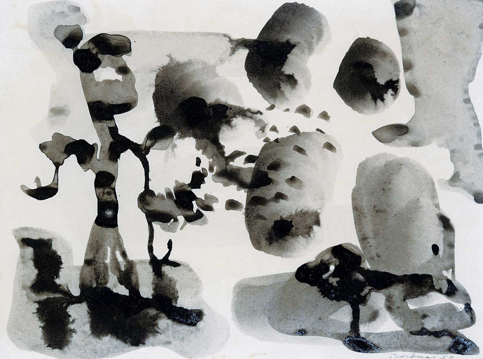 Paul-Émile Borduas (1905-1960) - Untitled - Black and White