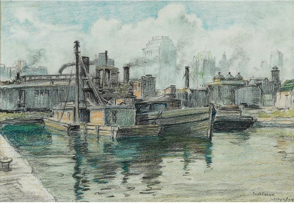 Paul Archibald Octave Caron (1874-1941) - Montreal Harbour