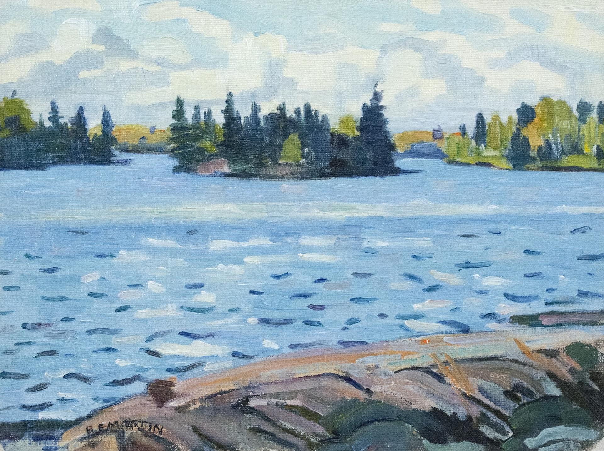 Bernice Fenwick Martin (1902-1999) - Prospect Lake Muskoka, View From Artist's Cottage, c. 1940