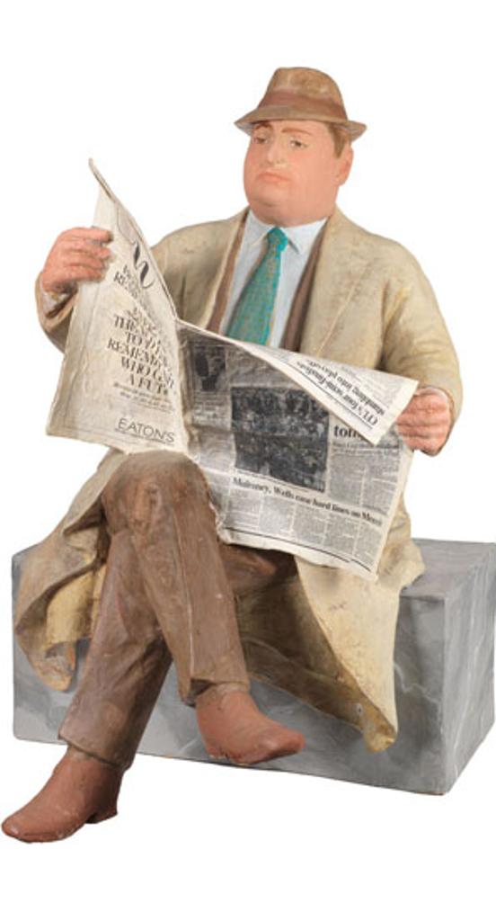 William Hodd (Bill) McElcheran (1927-1999) - Man Reading Newspaper