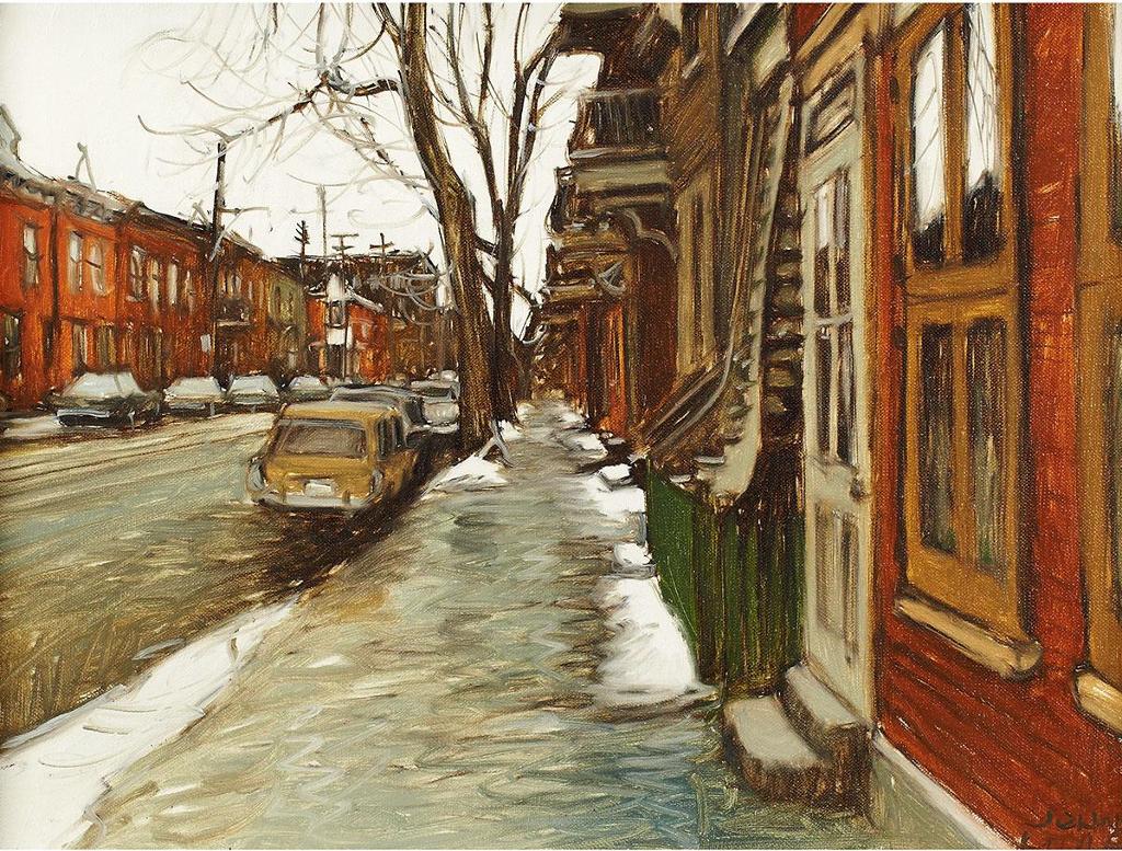 John Geoffrey Caruthers Little (1928-1984) - Rue De Bullion Vers Villeneuve, D’Autrefois, Montreal, 1960
