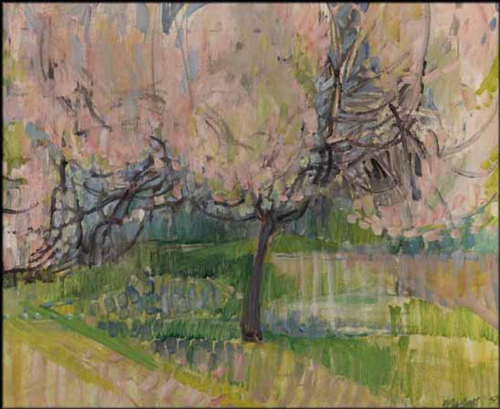 Joseph (Joe) Francis Plaskett (1918-2014) - Flowering Fruit Trees Near Paris