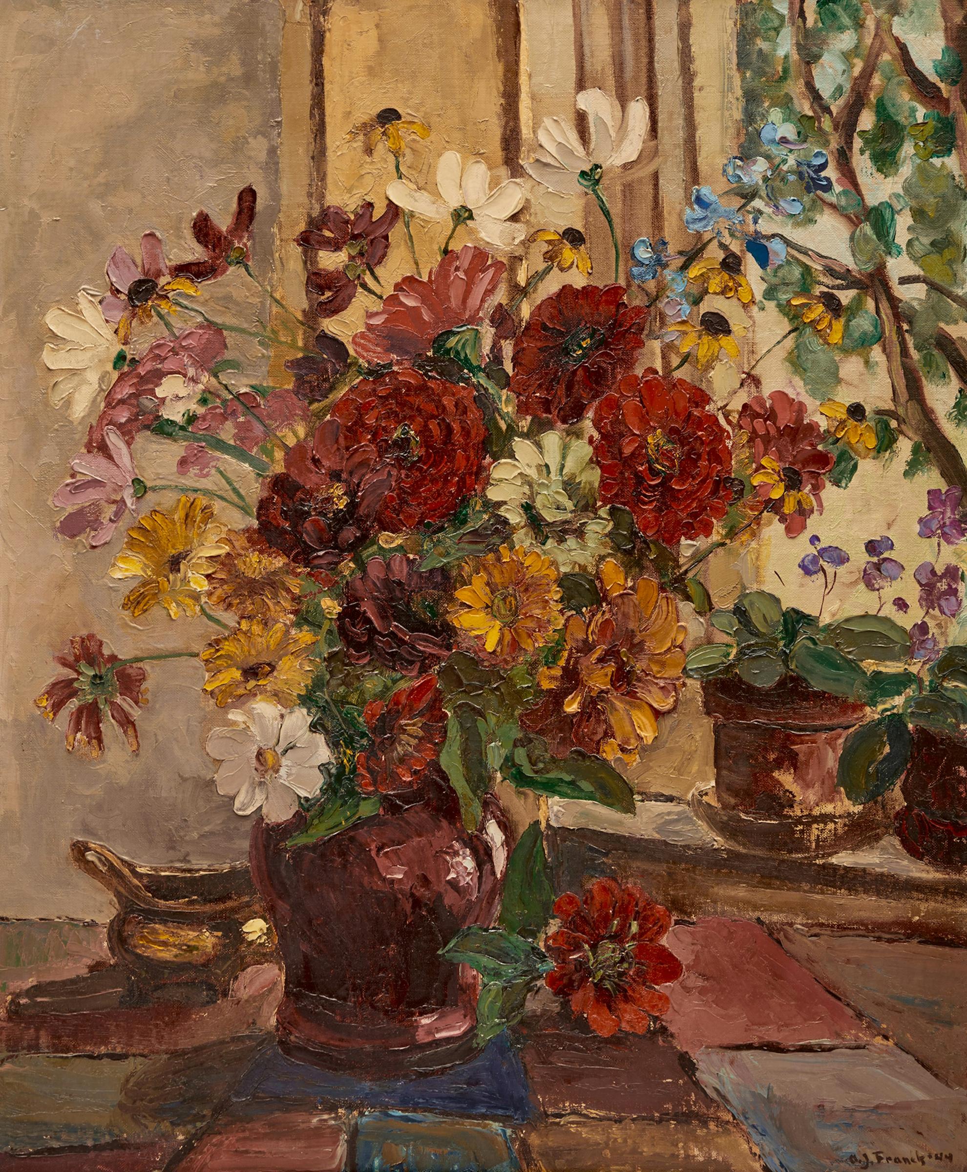 Albert Jacques Franck (1899-1973) - Zinnias