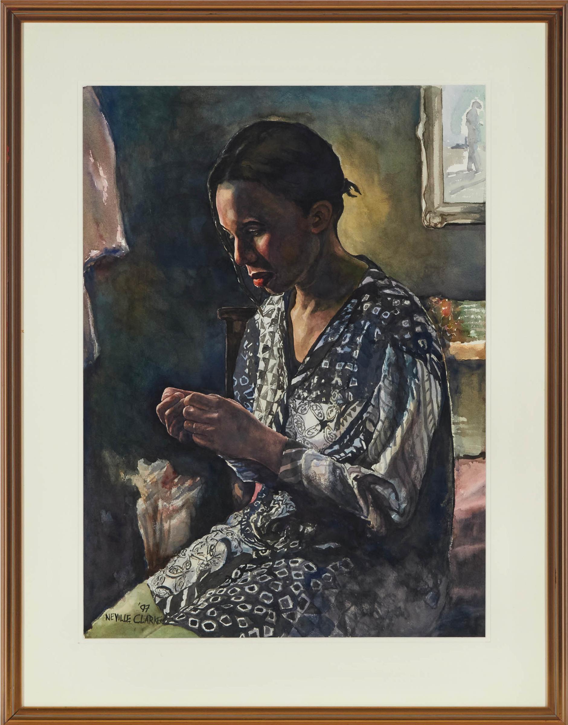 Neville Clarke (1959) - Untitled (Woman In Interior)