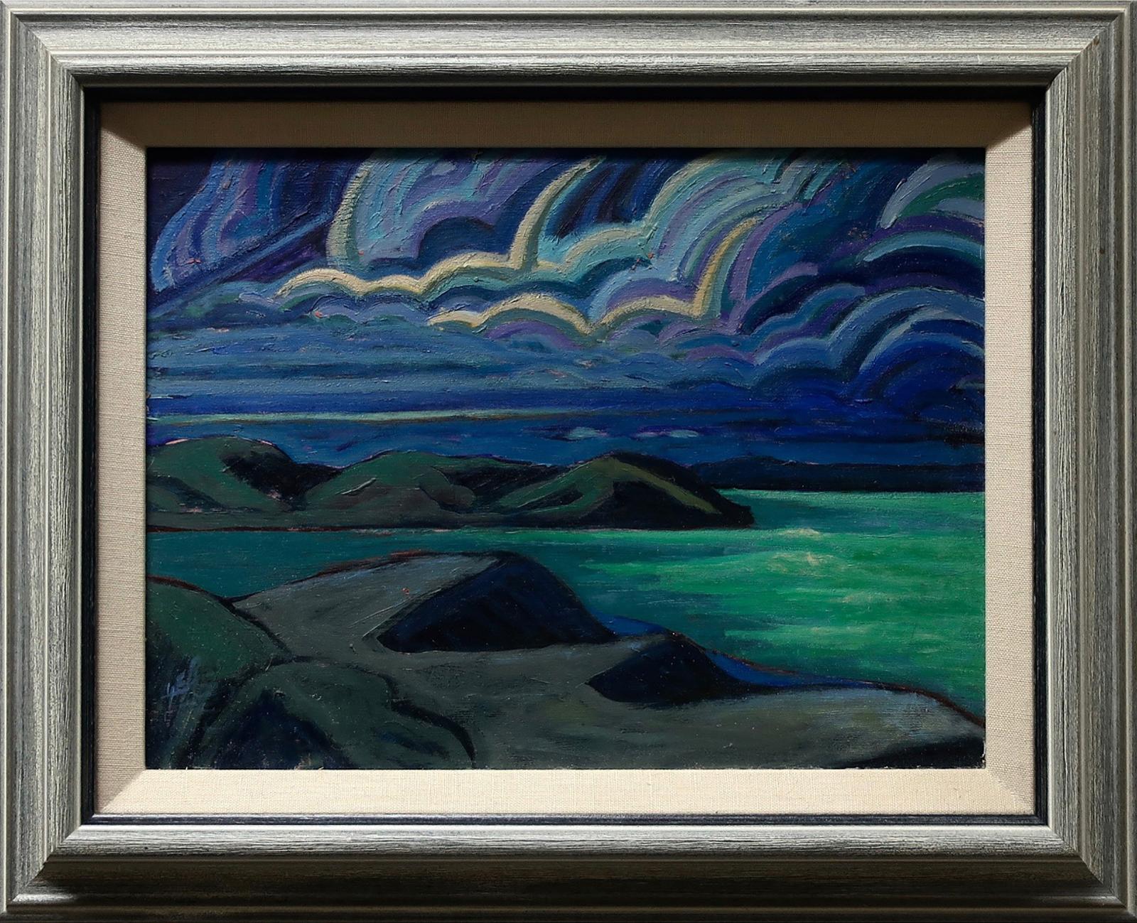 James Edward Hergel (1961) - Moonlit Labrador Coastline