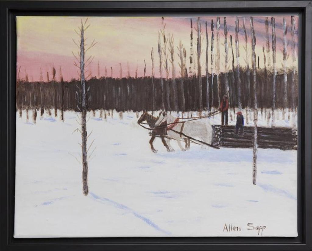 Allen Fredrick Sapp (1929-2015) - Untitled - Hauling Logs