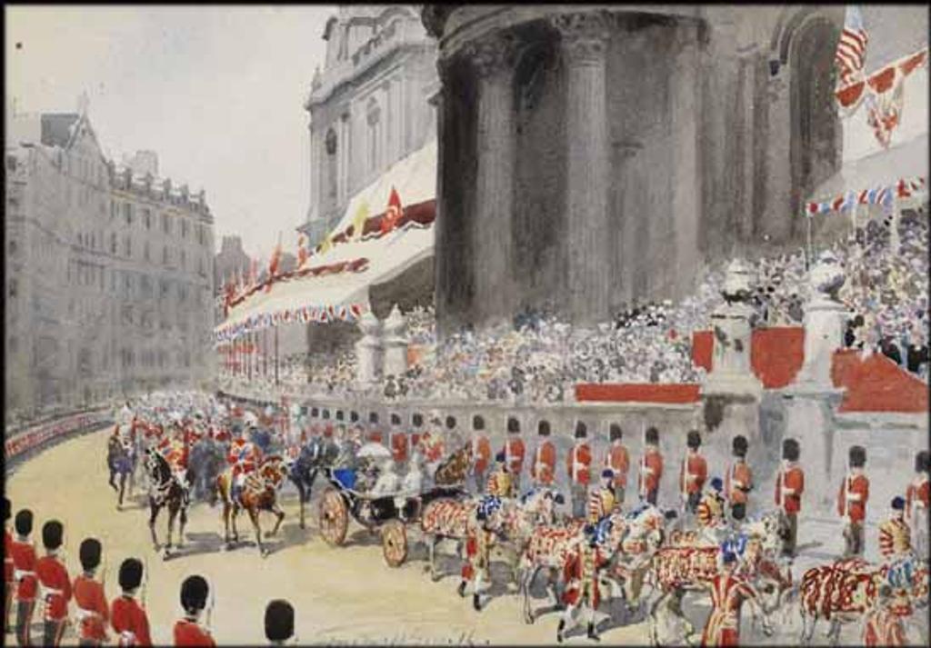 Frederic Martlett Bell-Smith (1846-1923) - Silver Jubilee Turning the Corner of Pall Mall