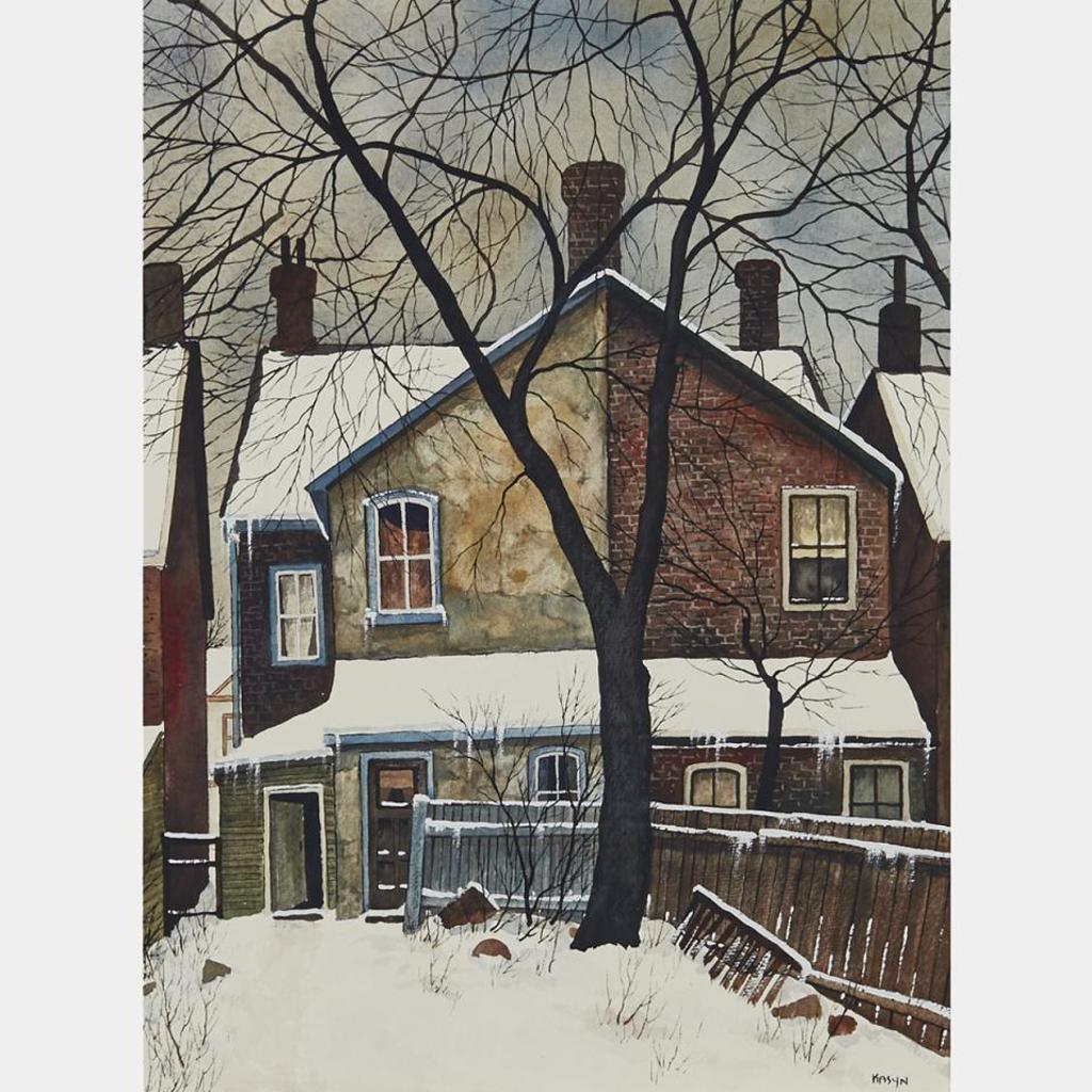 John Kasyn (1926-2008) - Back Yard With Tree (Robert St.)