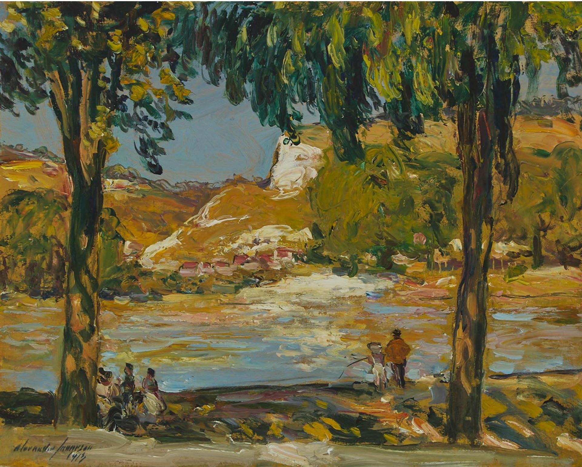 Alexander Jamieson (1873-1937) - Chalk Cliff Vernon-Sur-Seine, 1913