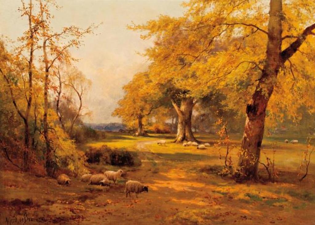 Alfred de Breanski Snr (1852-1928) - Autumn Sunshine Burnhamwood