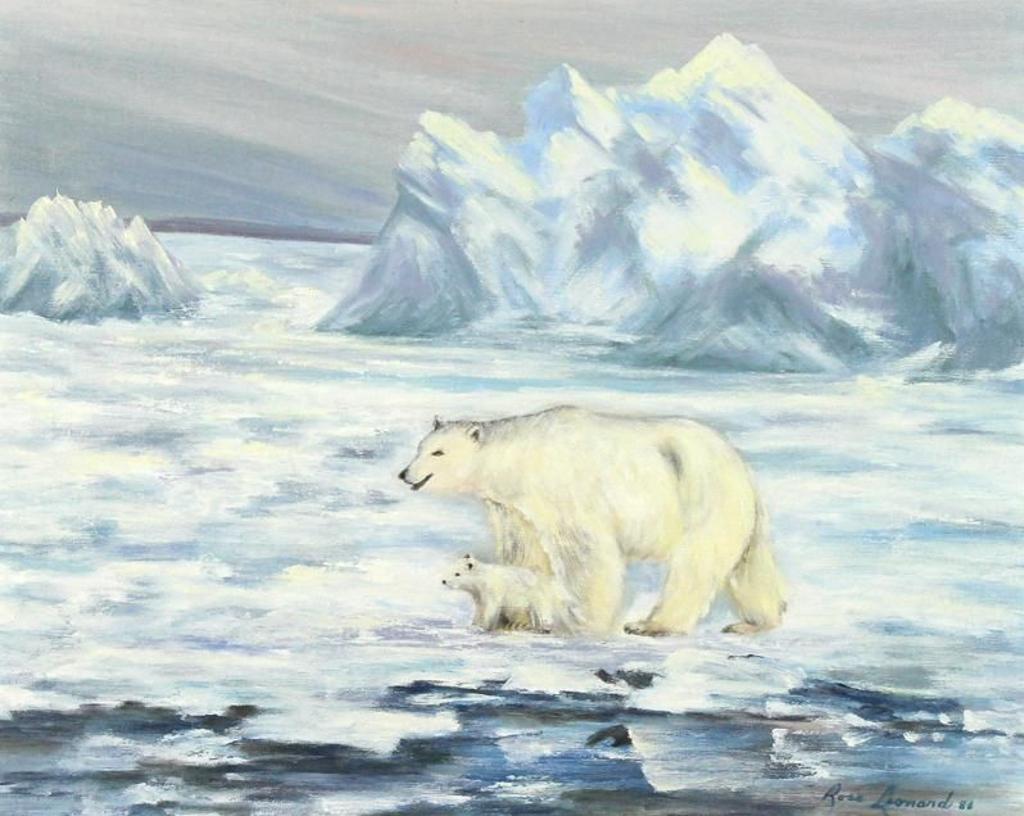 Rose Leonard (1916-2005) - Polar Bears; 1986