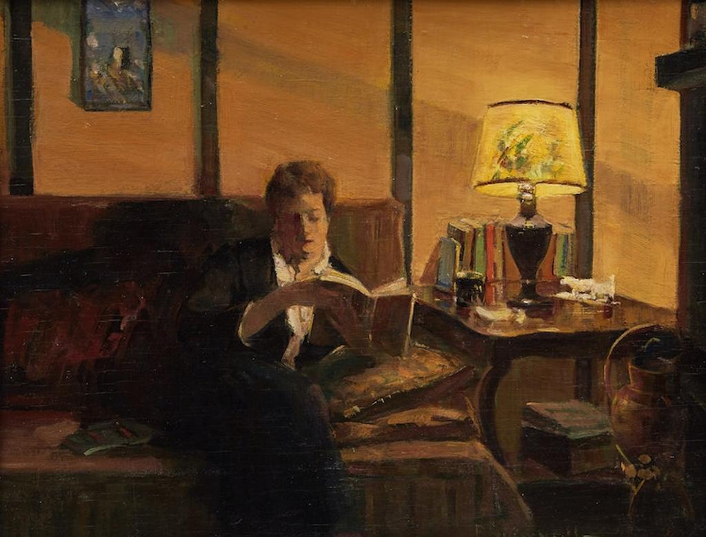 Peleg Franklin Frank Brownell (1857-1946) - Woman Reading