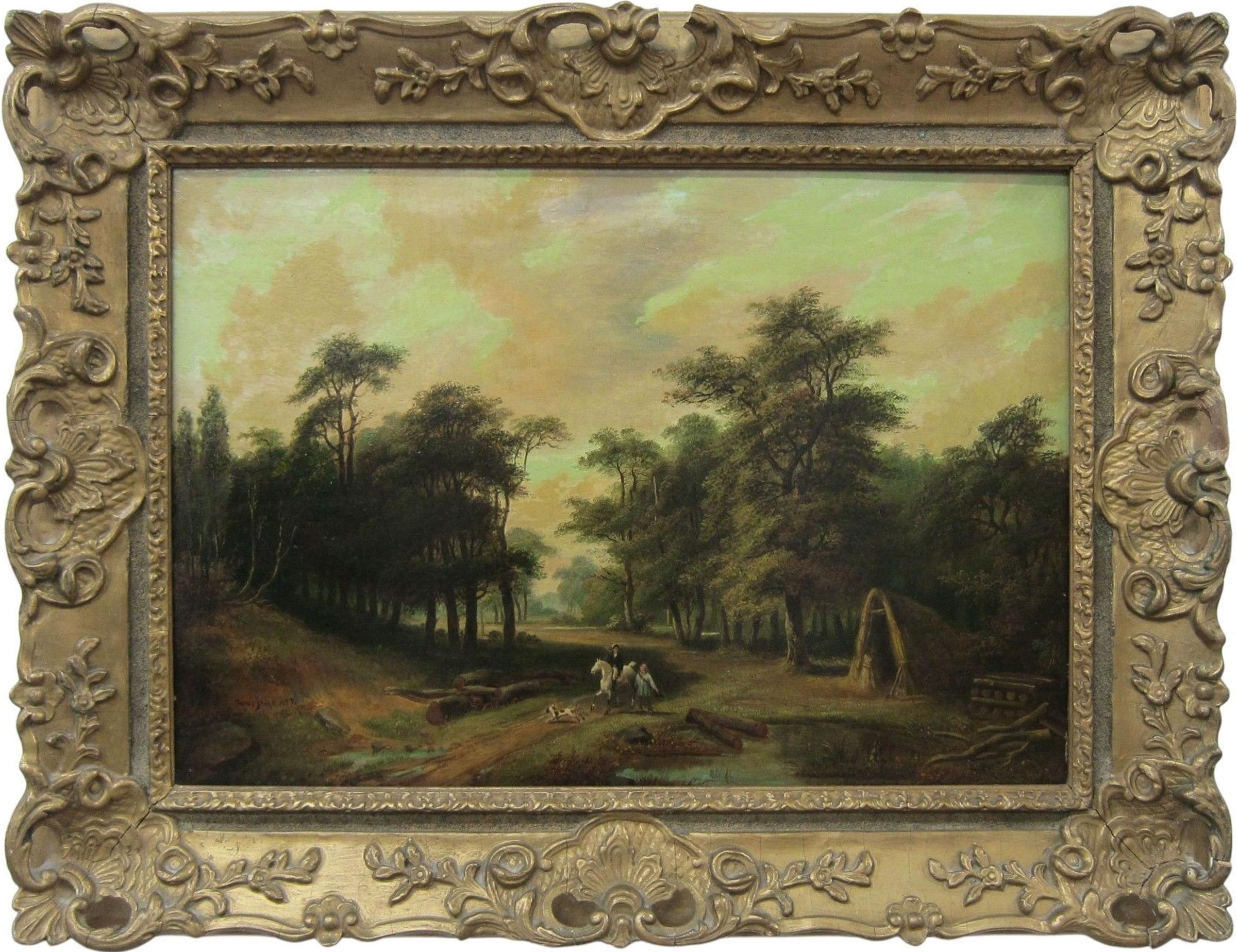 James Stark (1794-1859) - Scène de campagne avec personnages
