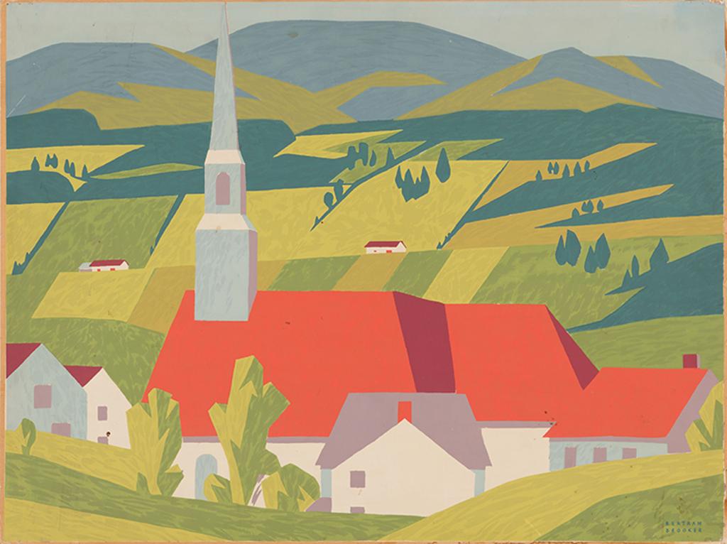 Bertram Richard Brooker (1888-1955) - Church Village (Laurentian Village)