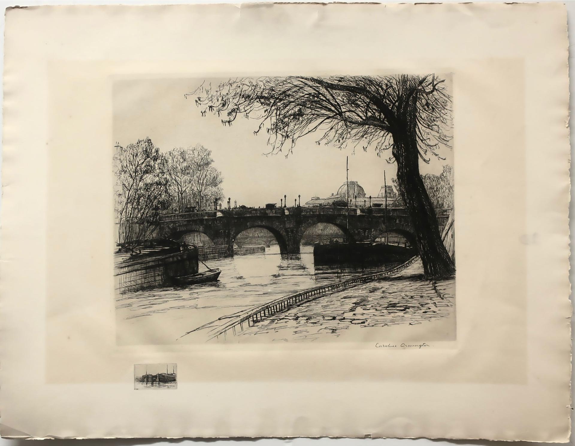 Caroline Helena Armington (1875-1939) - Untitled (Canal Scene, Paris)