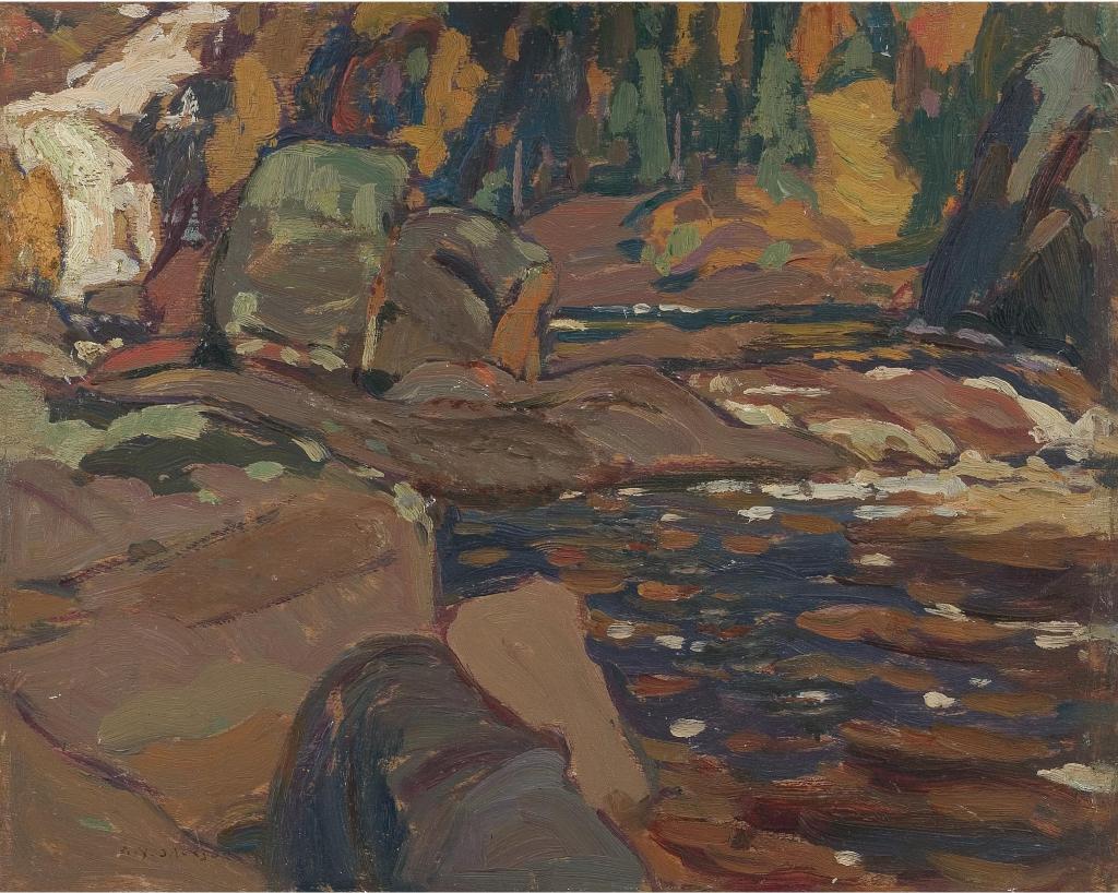 Alexander Young (A. Y.) Jackson (1882-1974) - The Riverside In Autumn; Mountain Sketch