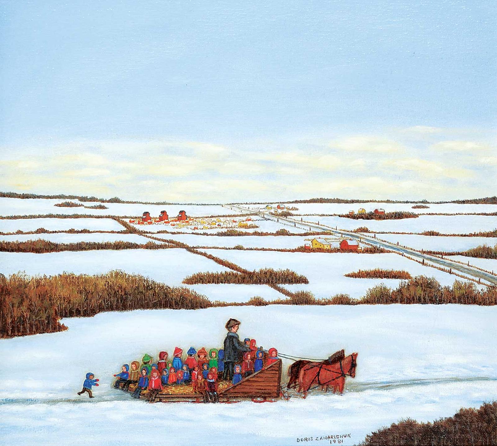 Doris Zaharichuk (1917-2012) - Untitled - The Sleigh Ride