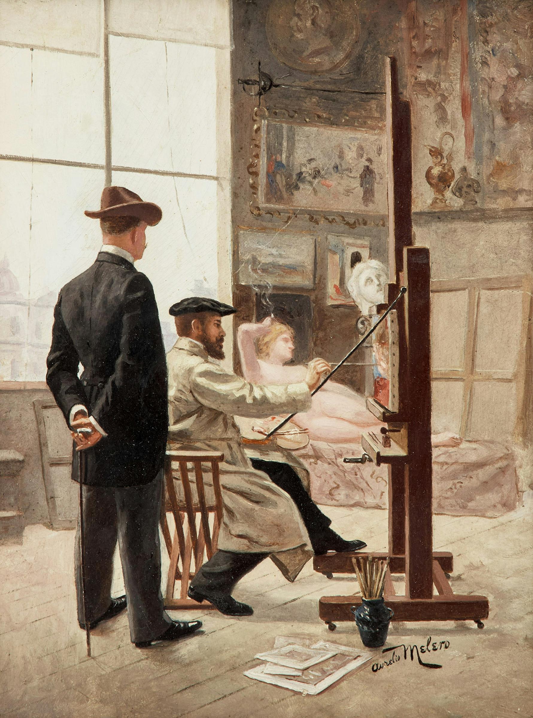 Aurelio Melero (1870-1929) - In the Artist's Studio