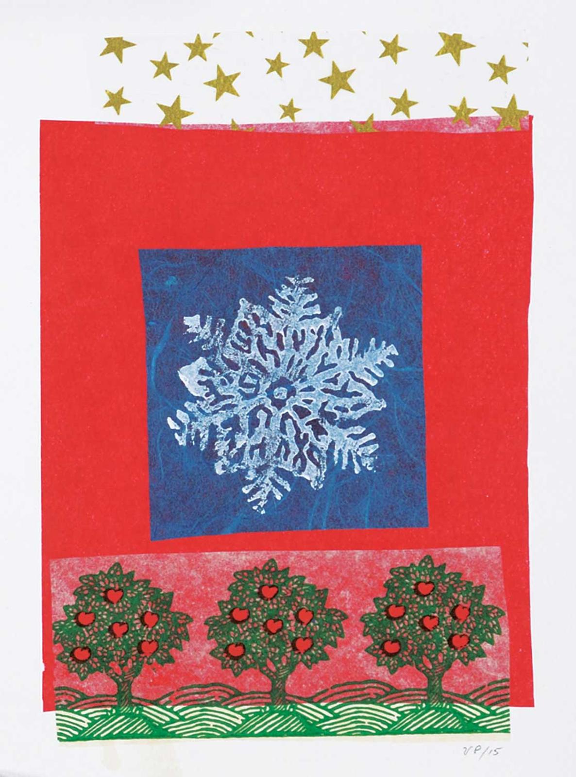 Veronica Plewman - Untitled - Snowflake over Heart Trees
