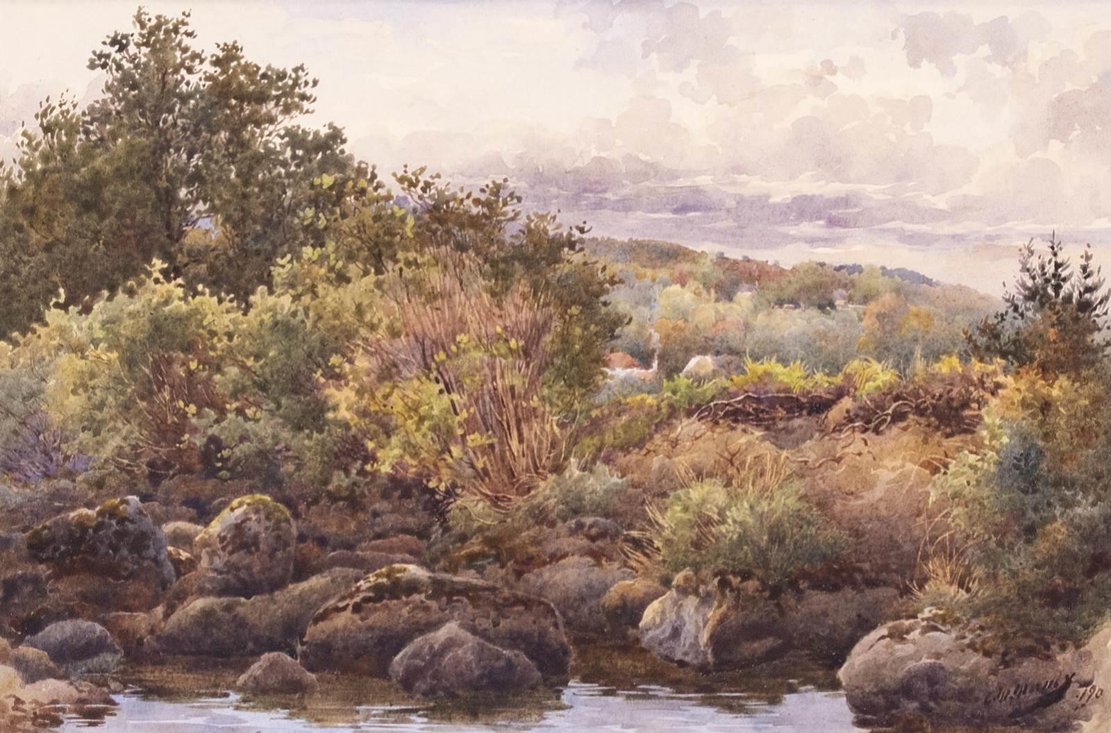 Charles MacDonald Manly (1855-1924) - Pastoral Landscape; 1890