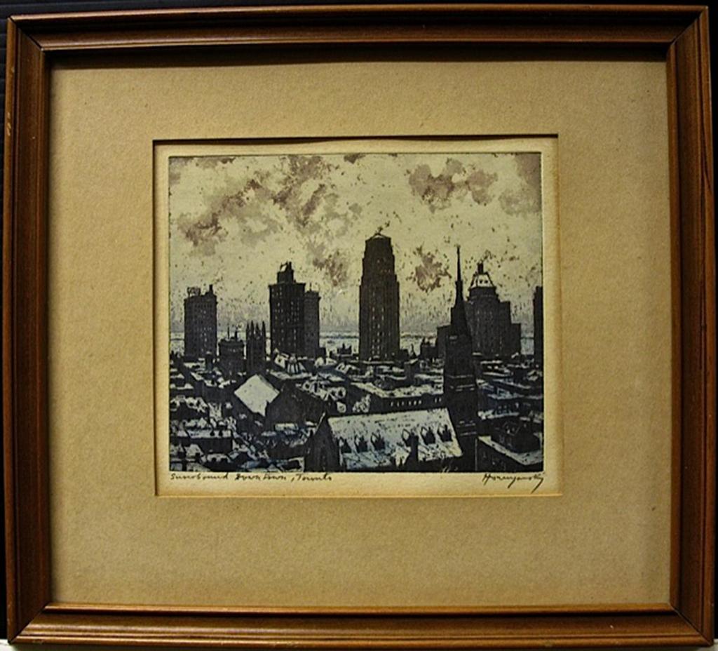 Nicholas Hornyansky (1896-1965) - Snowbound Downtown, Toronto