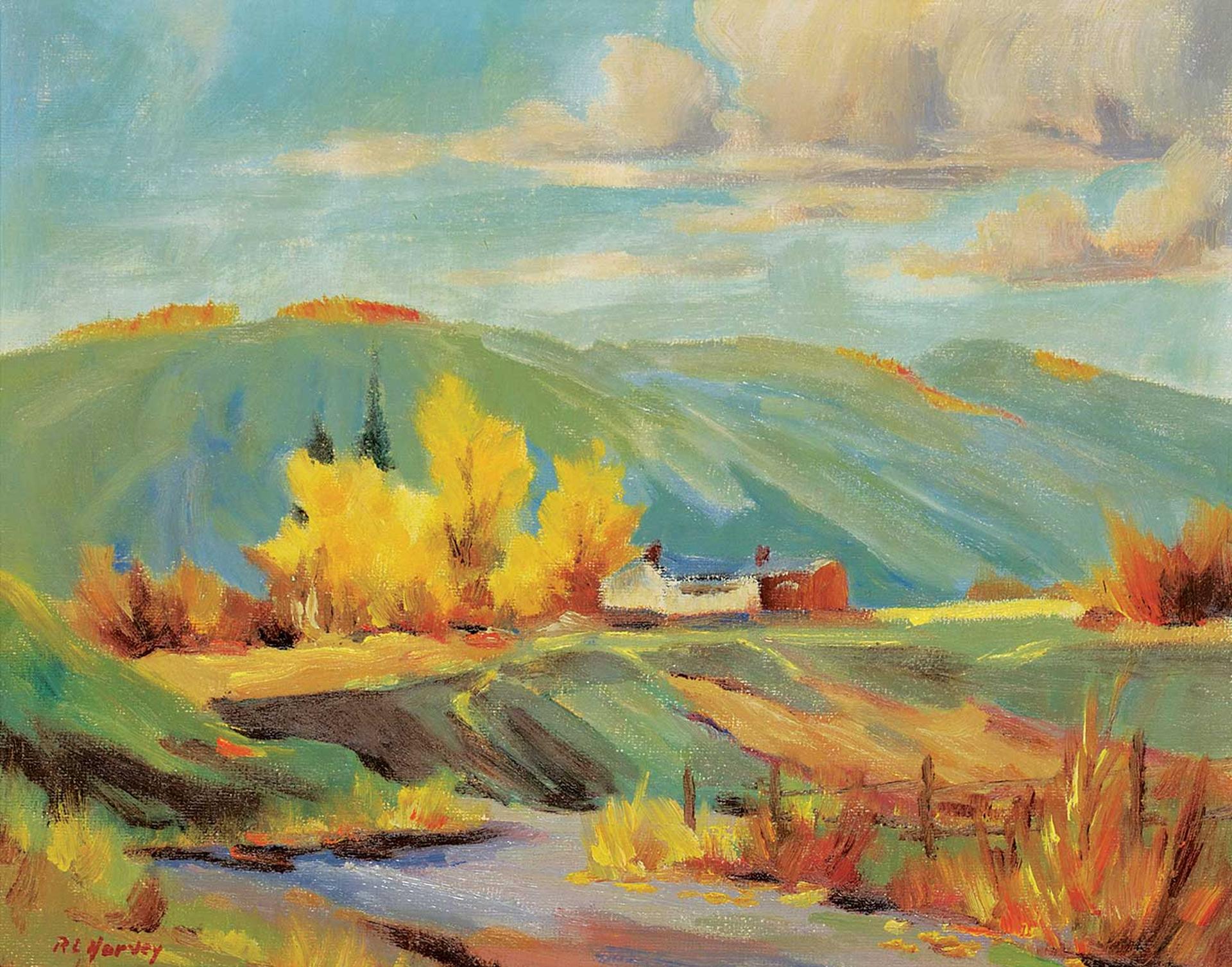 Reginald Llewellyn Harvey (1888-1963) - Untitled - Fall Foothills