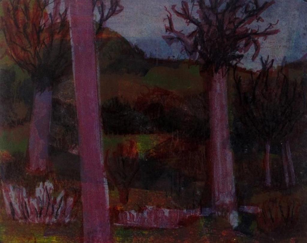 John Harold Thomas Snow (1911-2004) - Landscape, Red Trees