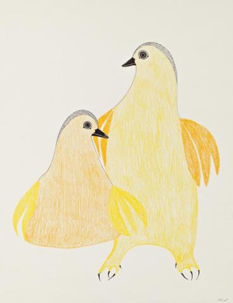 Pitaloosie Saila (1942-2021) - Untitled (Two Birds)