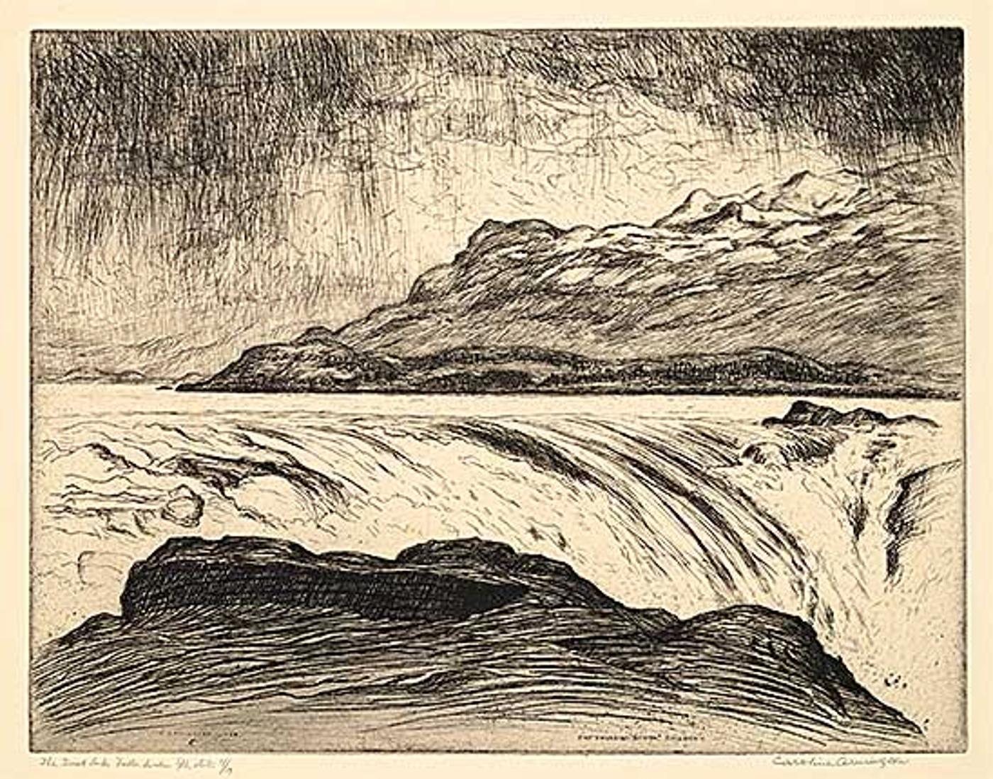 Caroline Helena Armington (1875-1939) - The Falls at Stora, Sweden [5th State]