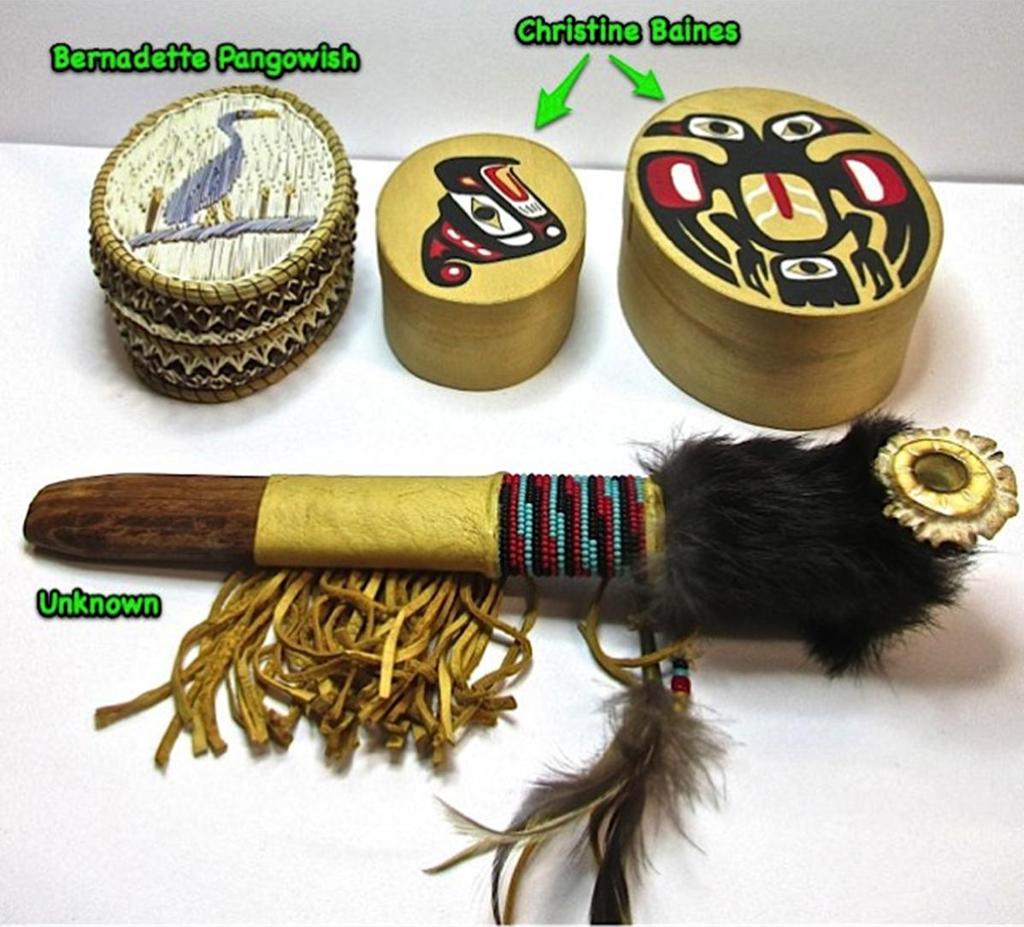 Native - Pipe; Three Oval Boxes