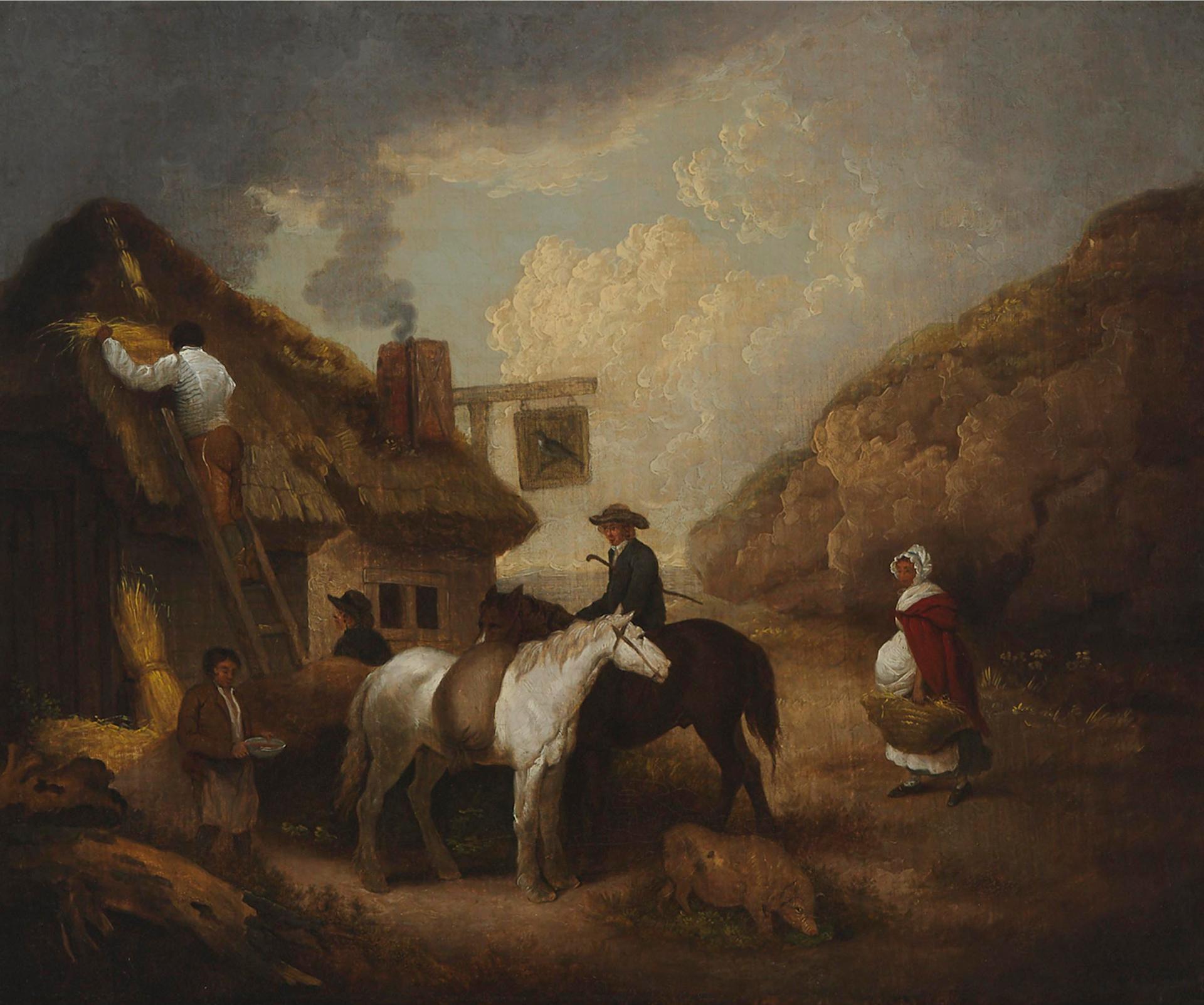 Follower of George Morland (1763-1804) - The Thatcher