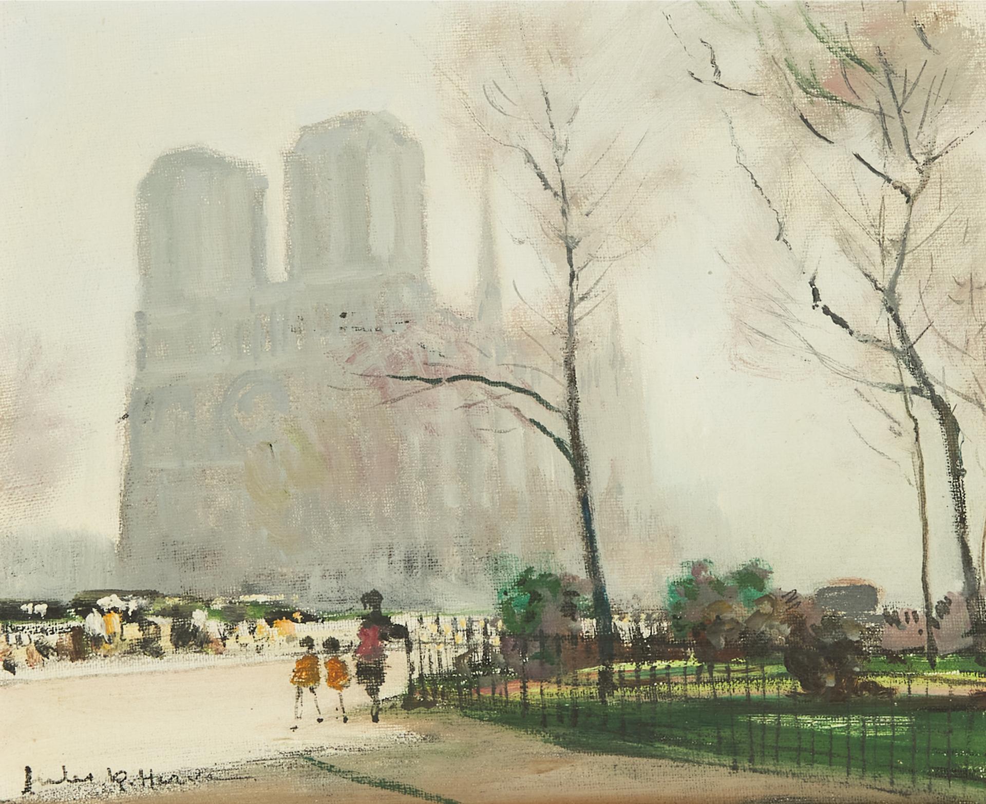 Jules Rene Herve (1887-1981) - Notre Dame Et Le Square