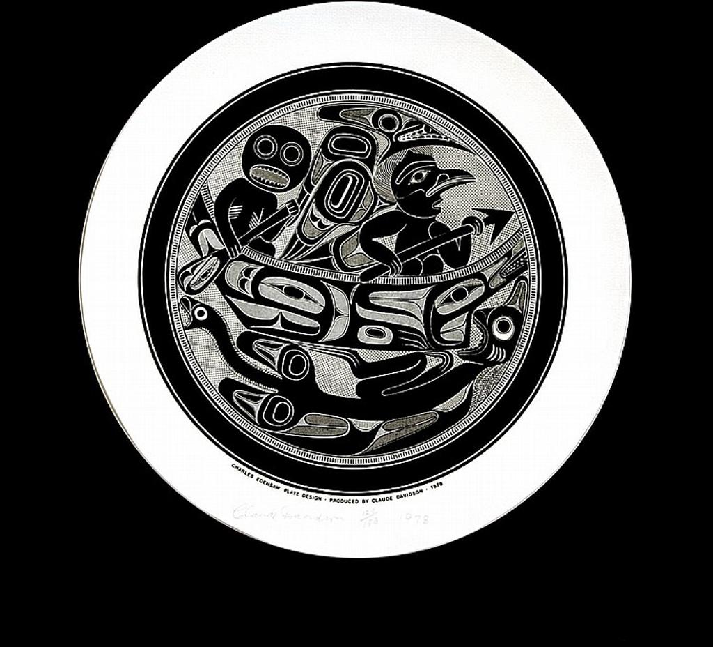 Claude Davidson (1924-1991) - Charles Edenshaw Plate Design