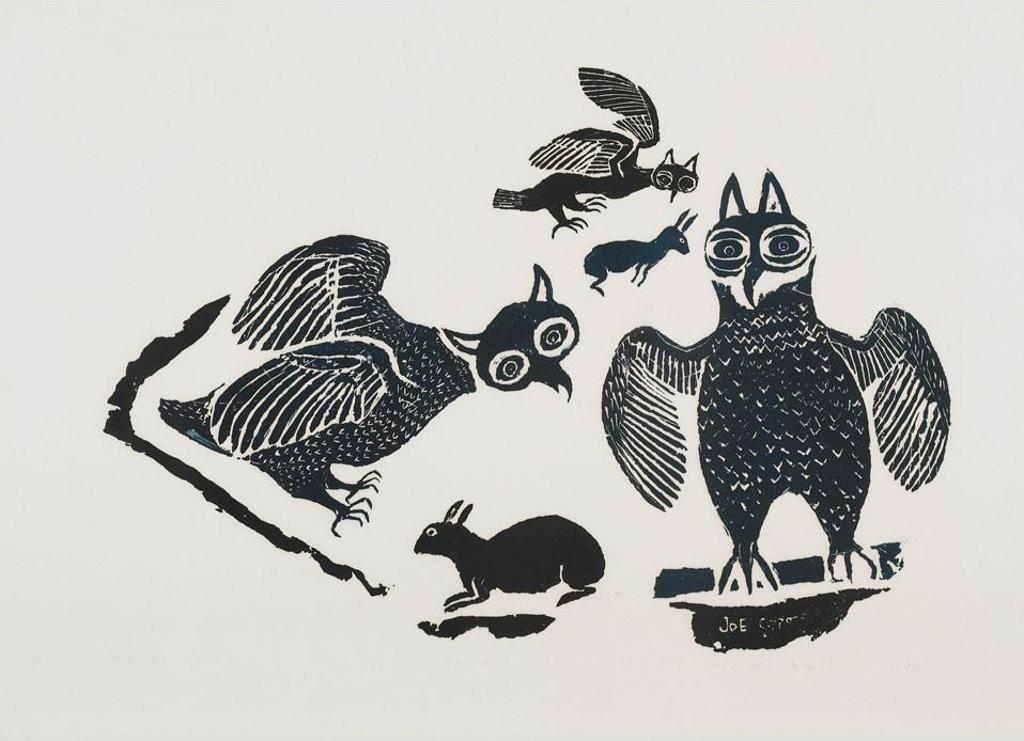 Annie Mikpiga (1900-1984) - Untitled (Bird And Fish)