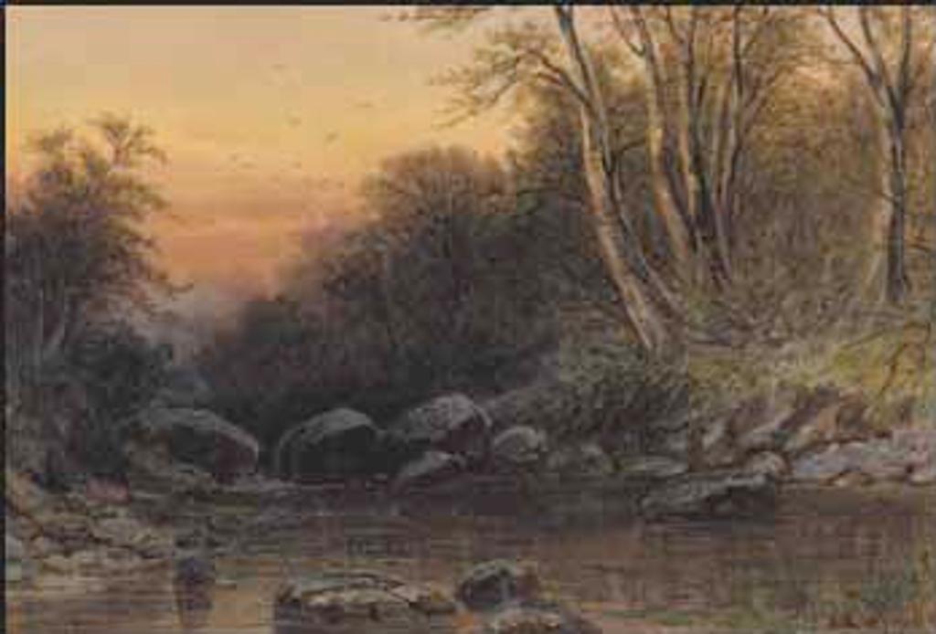 Frederick Arthur Verner (1836-1928) - Stream at Sunset