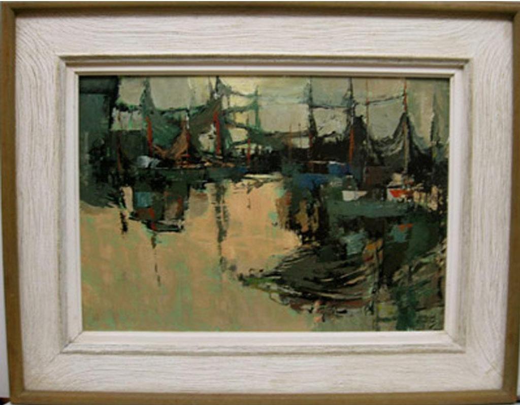 John Adrian Darley Dingle (1911-1974) - Evening Festooned Gloucester Harbour