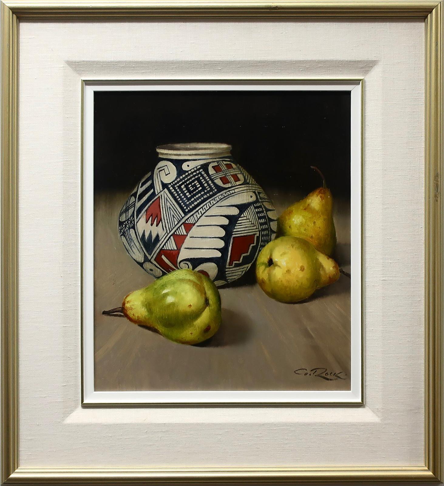 Geoffrey Allan Rock (1923-2000) - Mexican Pot With Anjou Pears