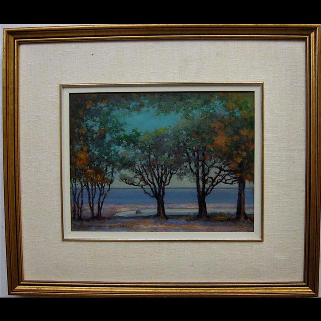 Phyliss Armour Hertzberg (1885-1975) - Beach View Through Trees