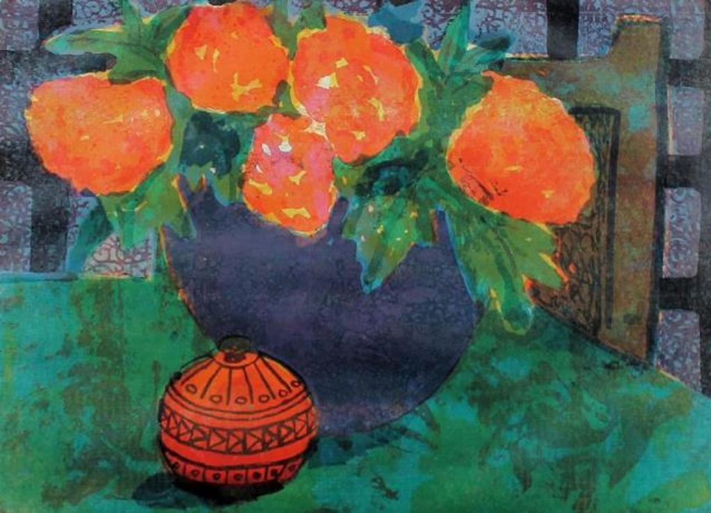 John Harold Thomas Snow (1911-2004) - Red Jar and Flowers