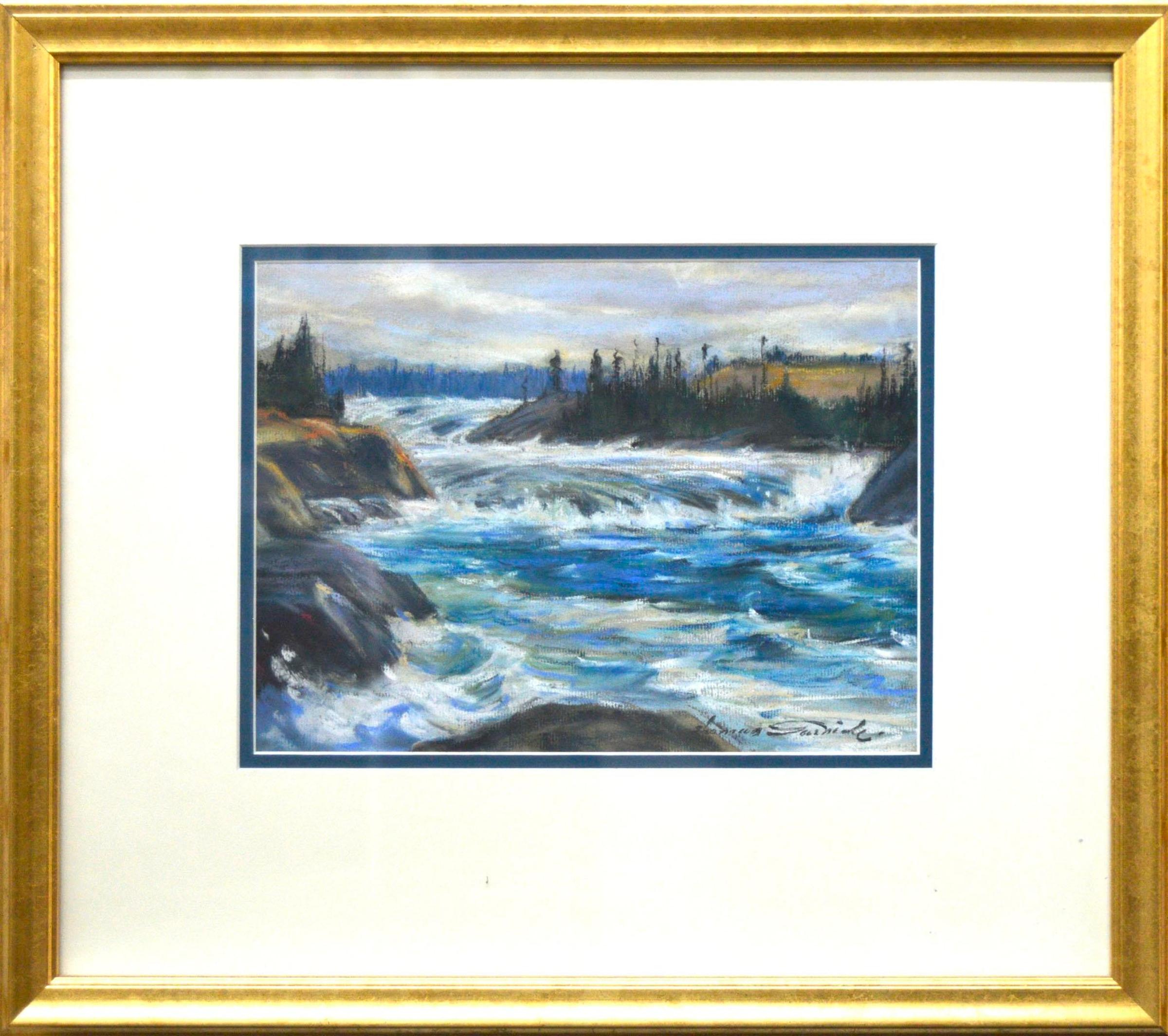 Thomas Hilton Garside (1906-1980) - Paysage avec rapides de rivière
