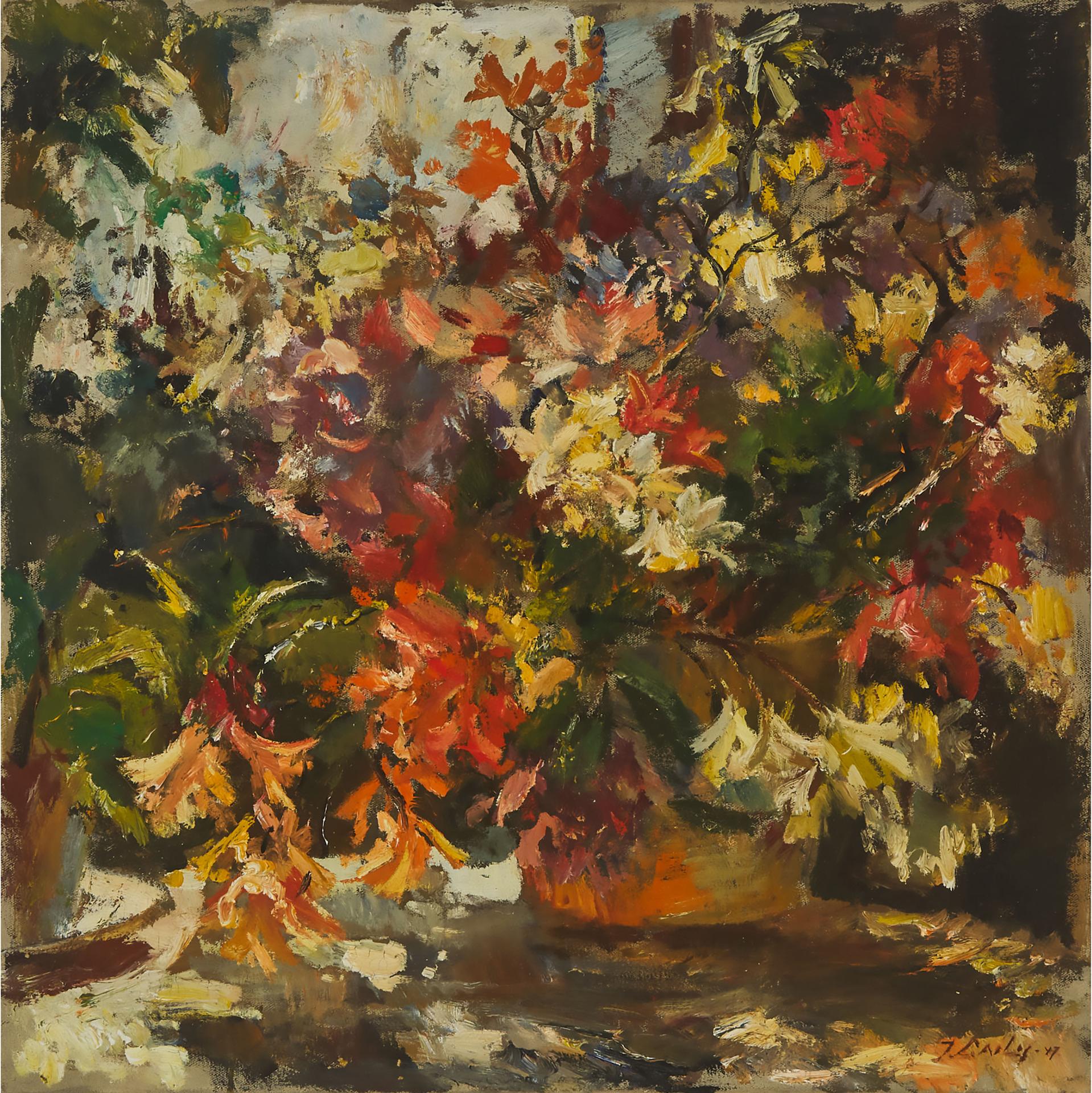Jānis Gailis - Still Life Of Flowers, 1947