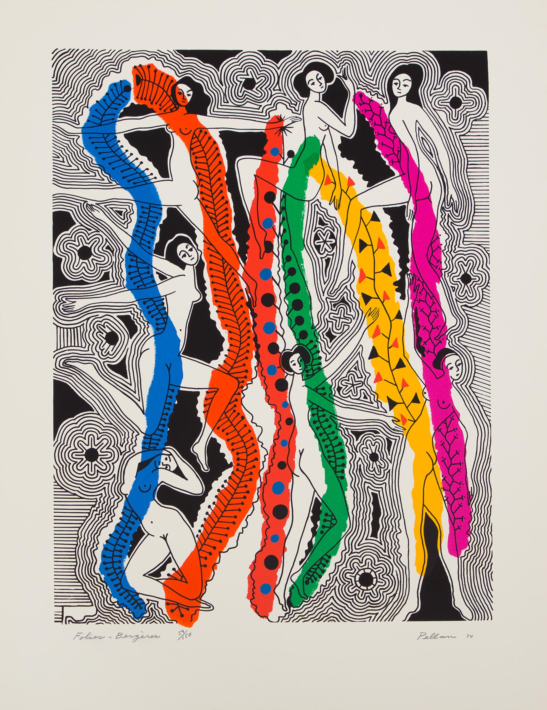 Alfred Pellan (1906-1988) - Folies-bergères, 1974