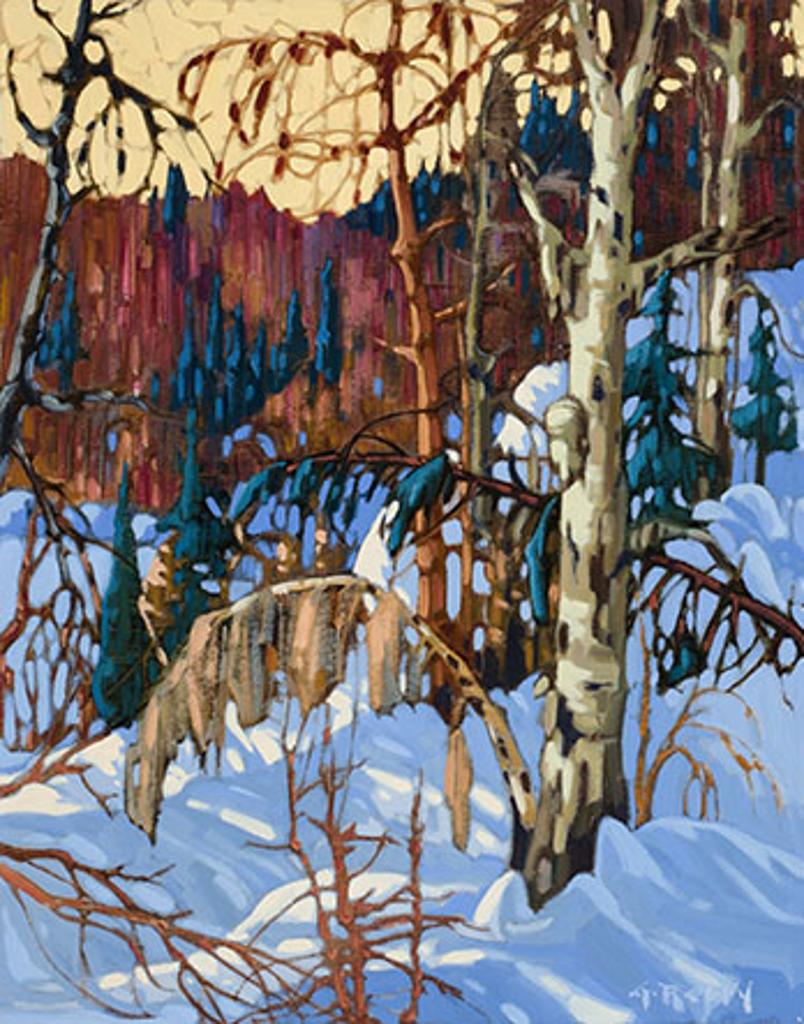 Gaston Rebry (1933-2007) - Neige bleue en forêt