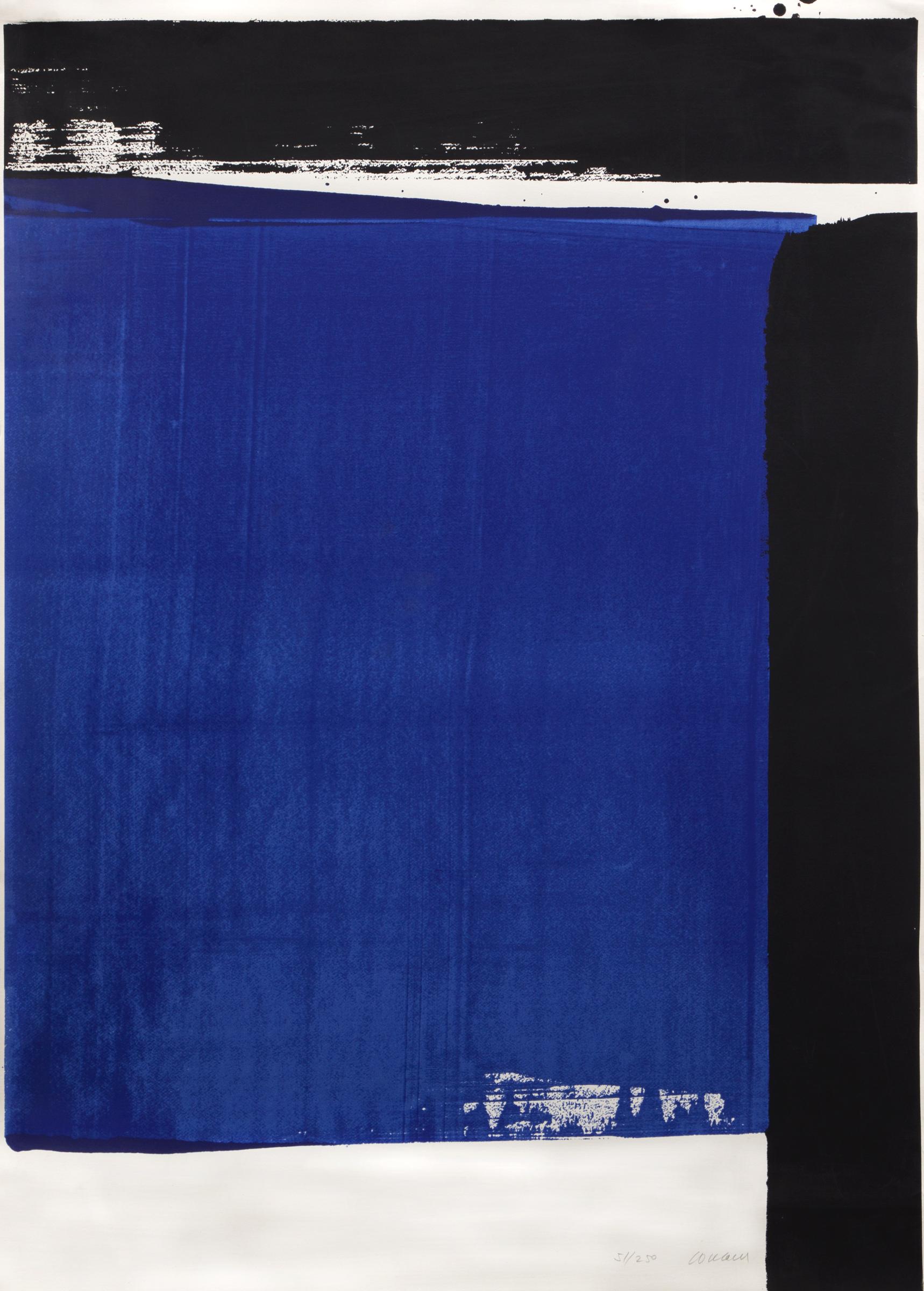 Pierre Soulages (1919) - Composition en bleu nº 16, 1981