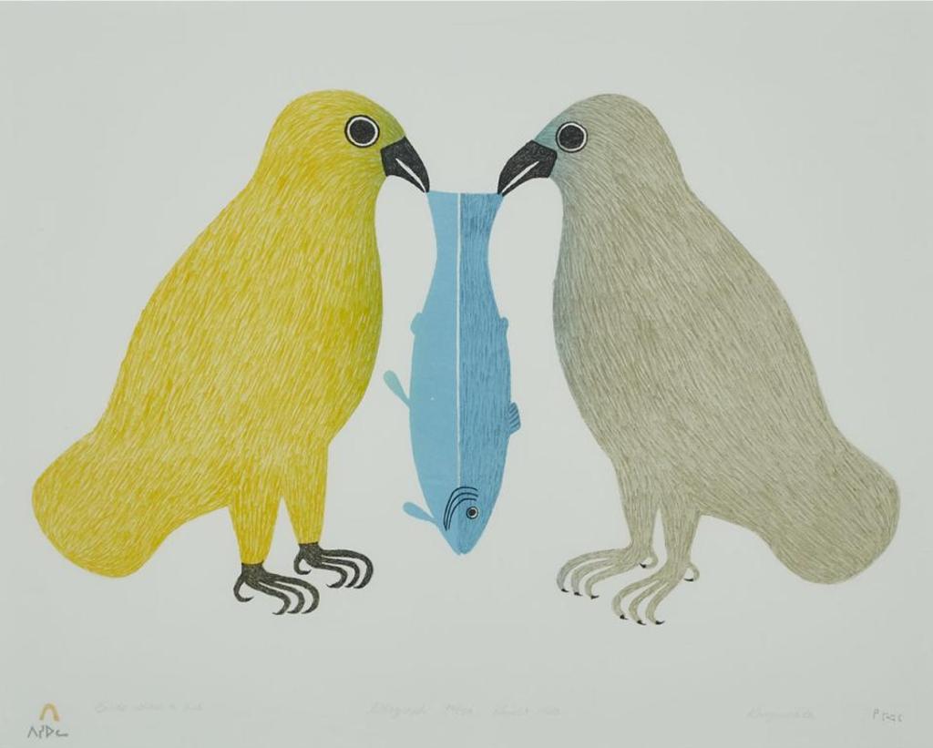 Kingmeata Etidlooie (1915-1989) - Birds Share A Fish