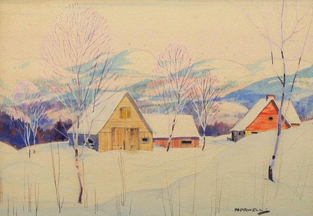 Graham Norble Norwell (1901-1967) - Chalets in the winter