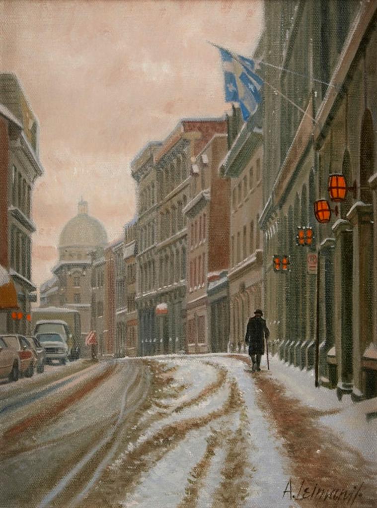 Andris Leimanis (1938) - Winter Day, Old Montreal