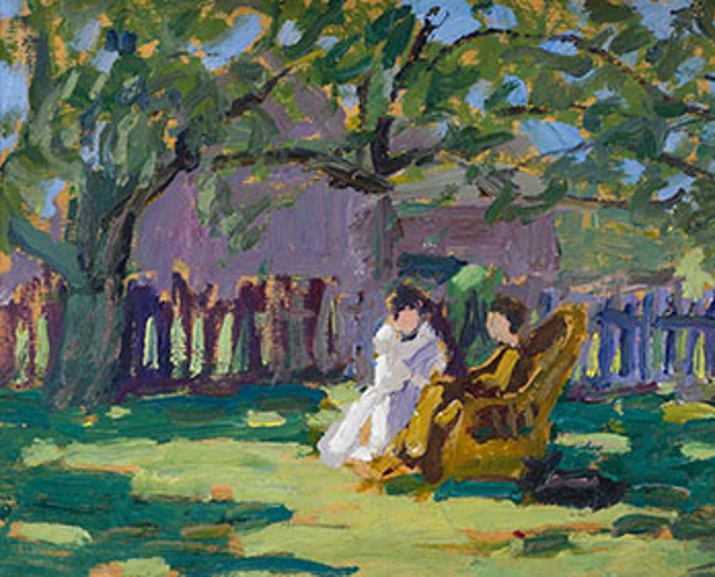 Arthur Lismer (1885-1969) - In the Garden / Landscape (verso)