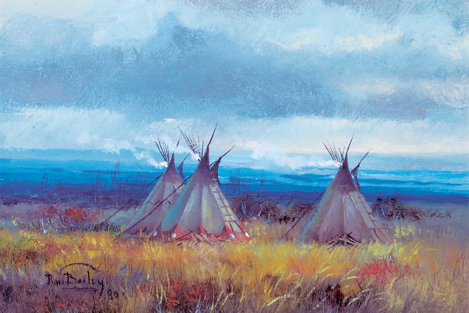 Ron Bailey (1943-1984) - Untitled - Group of Tipis