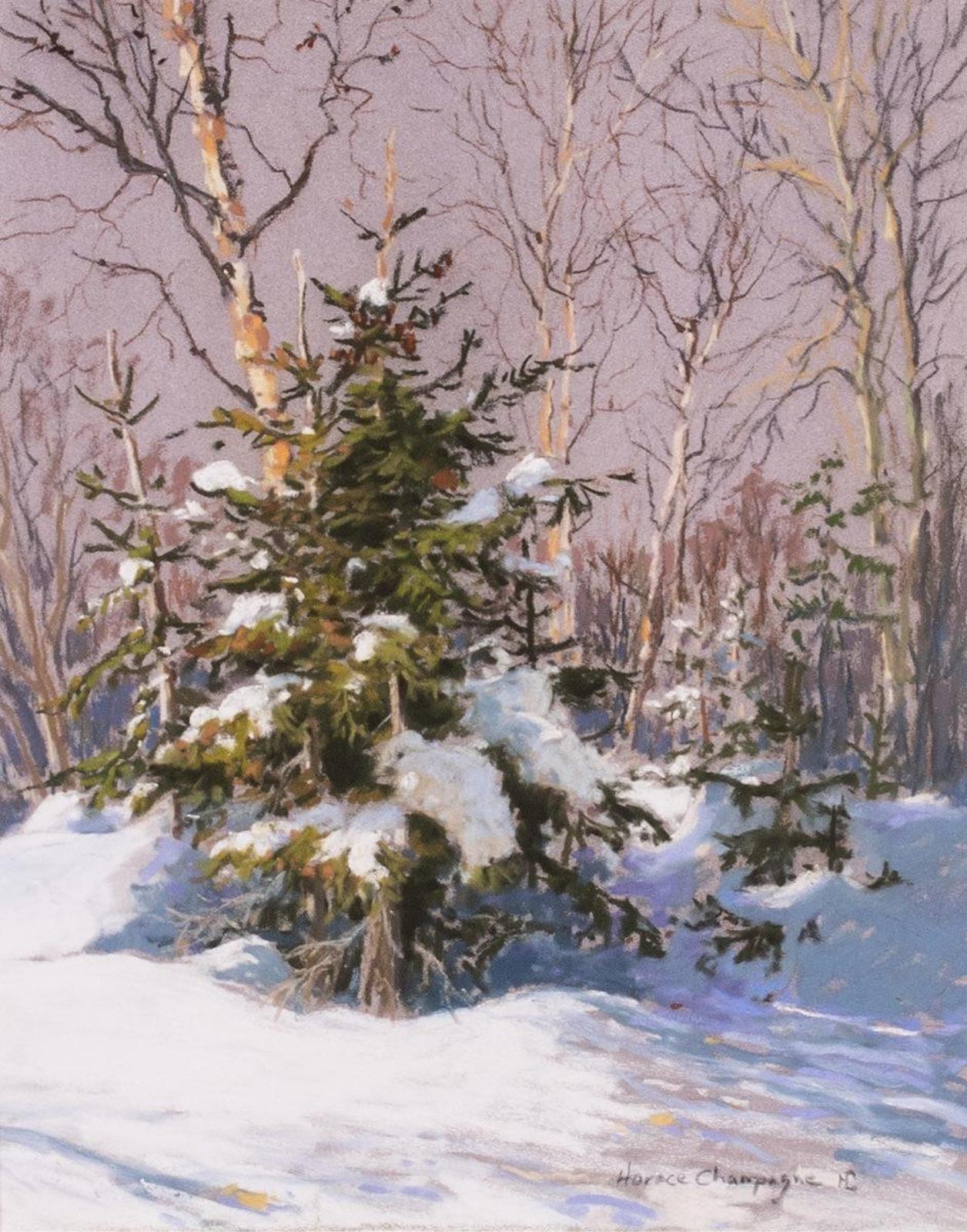 Horace Champagne (1937) - Deep Snow In The Forest (Near St. Hilarion, Quebec); 1997